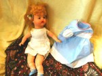 50s vinyl doll blue slip